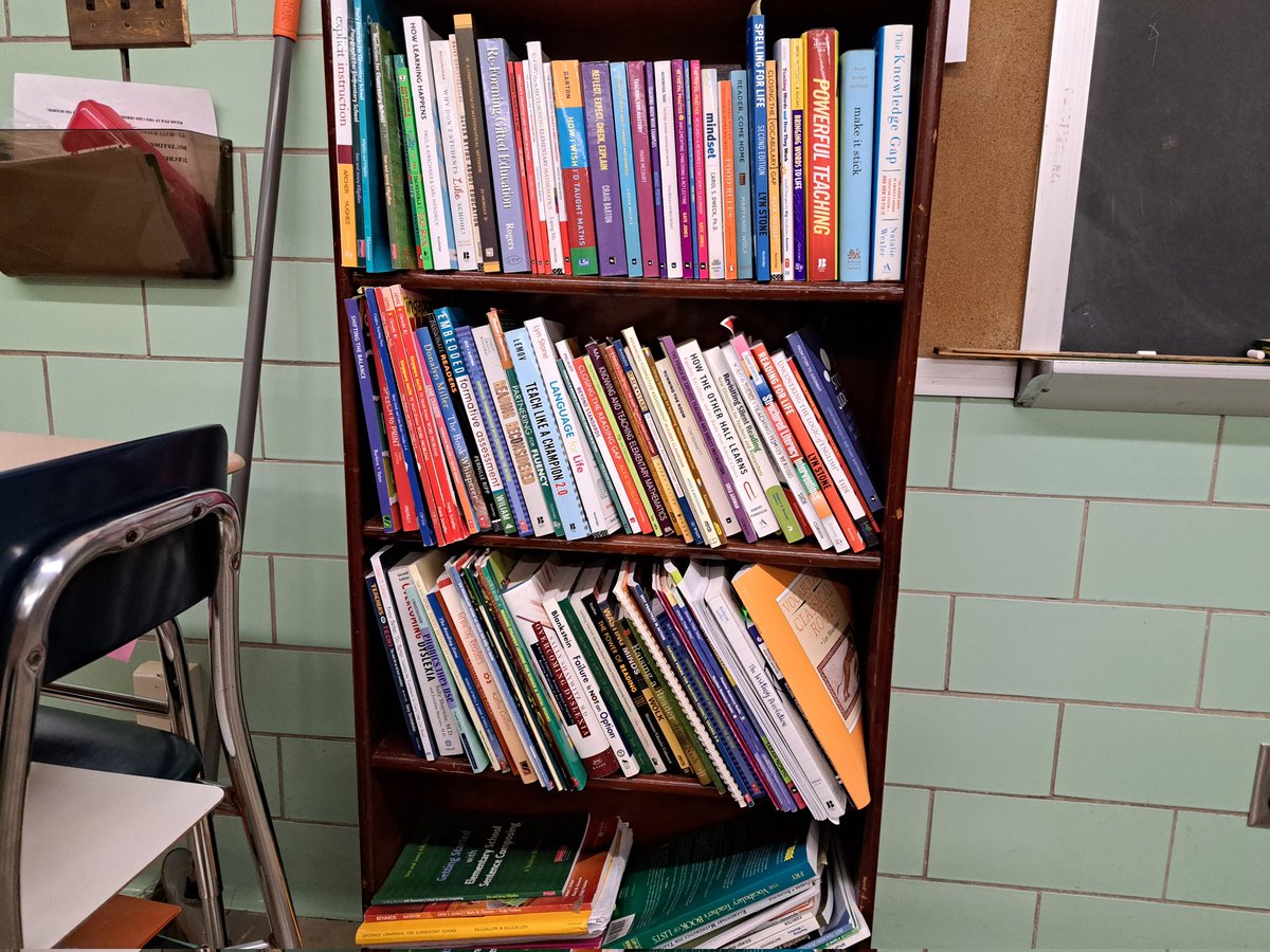 smorrisey's tweet image. I believe in science. I also believe in easy access to quality literature. This is my classroom library. I prefer to teach in ways that give Ss the best chance to succeed AND I also encourage Ss to read great literature. SOR advocates do both.