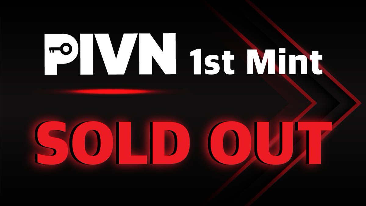PIVN 1️⃣st Mint

🎉 1st MINT SOLD OUT 🎉

Thank you to everyone who participated.

Various benefits will be revealed in the future, please show a lot of your support.

Thank you.

#pivn #nft #mintingnow  #soldout