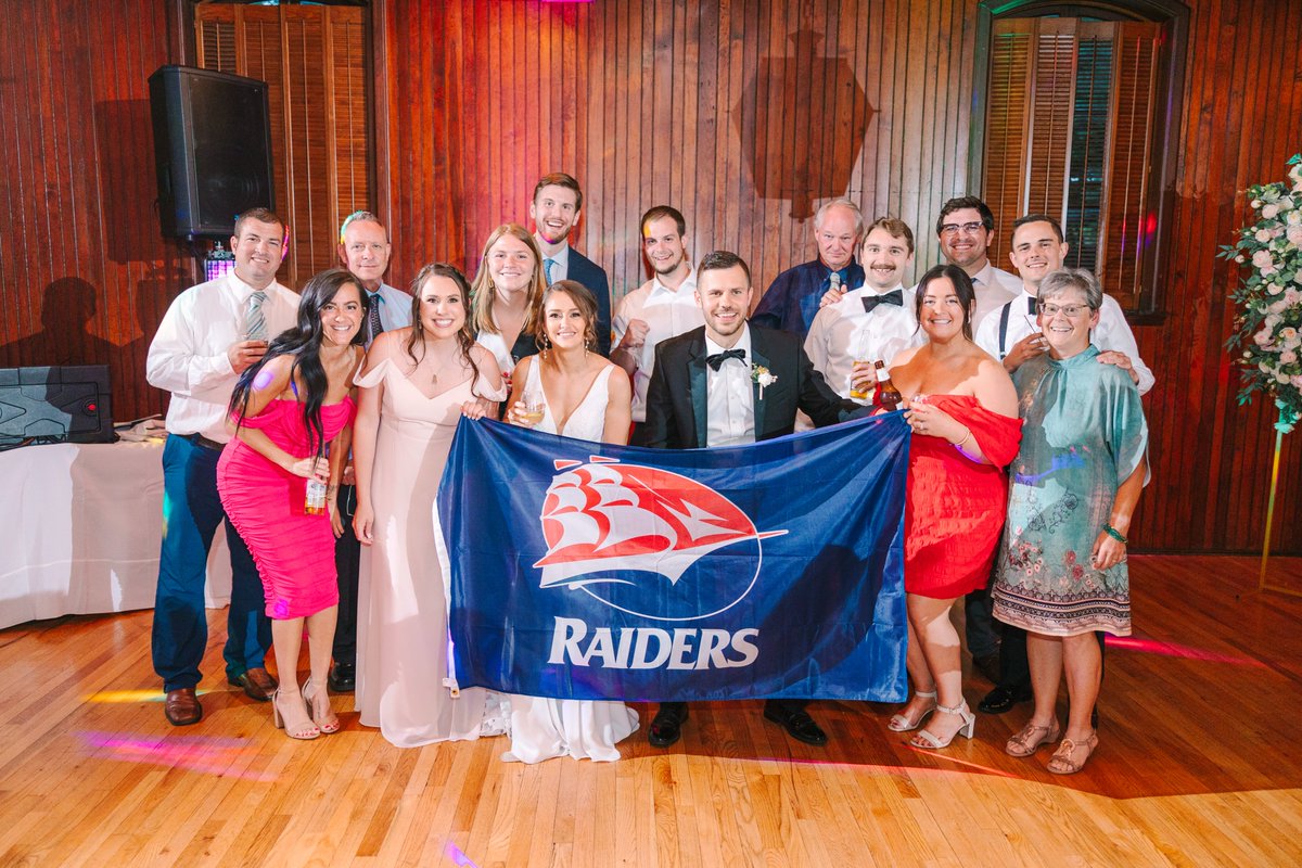 evanraimist's tweet photo. Raiders raid ⛵️

1️⃣ Everyone from @shippensburgU at the wedding
2️⃣ Ship MSOC and WSOC at the wedding

#GoRaiders https://t.co/qYGzZCwj2R