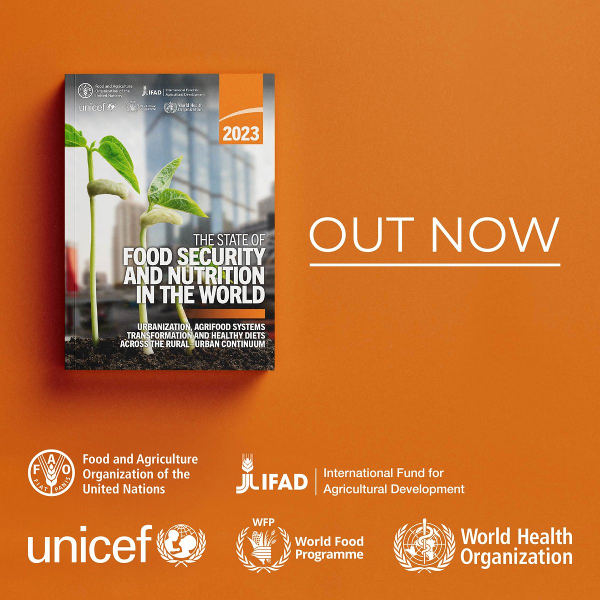 Food and Agriculture Organization (@fao) on Twitter photo The #SOFI2023 report estimates that:
🔸around 735 million people suffer from hunger
🔸over 122 million more people have been pushed into hunger since 2019
🔸more than 3.1 billion people in the world cannot afford a healthy diet
Read the full <a href="/UN/">United Nations</a> report👉 bit.ly/43mgndS The #SOFI2023 report estimates that:
🔸around 735 million people suffer from hunger
🔸over 122 million more people have been pushed into hunger since 2019
🔸more than 3.1 billion people in the world cannot afford a healthy diet
Read the full <a href="/UN/">United Nations</a> report👉 bit.ly/43mgndS