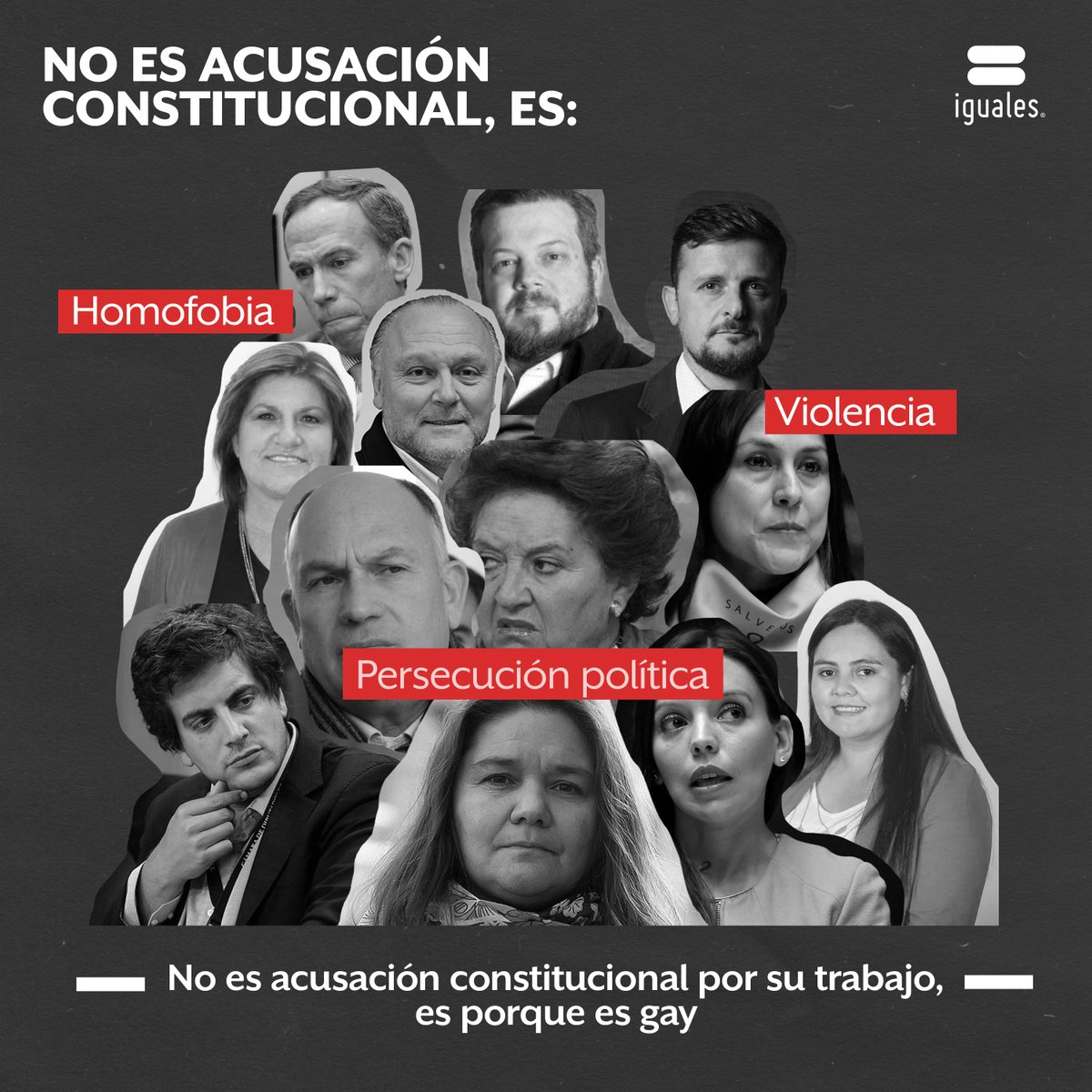 No es acusación constitucional, es homofobia.
No es acusación constitucional, es violencia.
No es acusación constitucional, es persecución política.
No es acusación constitucional por su trabajo como ministro de Educación, es porque es gay.