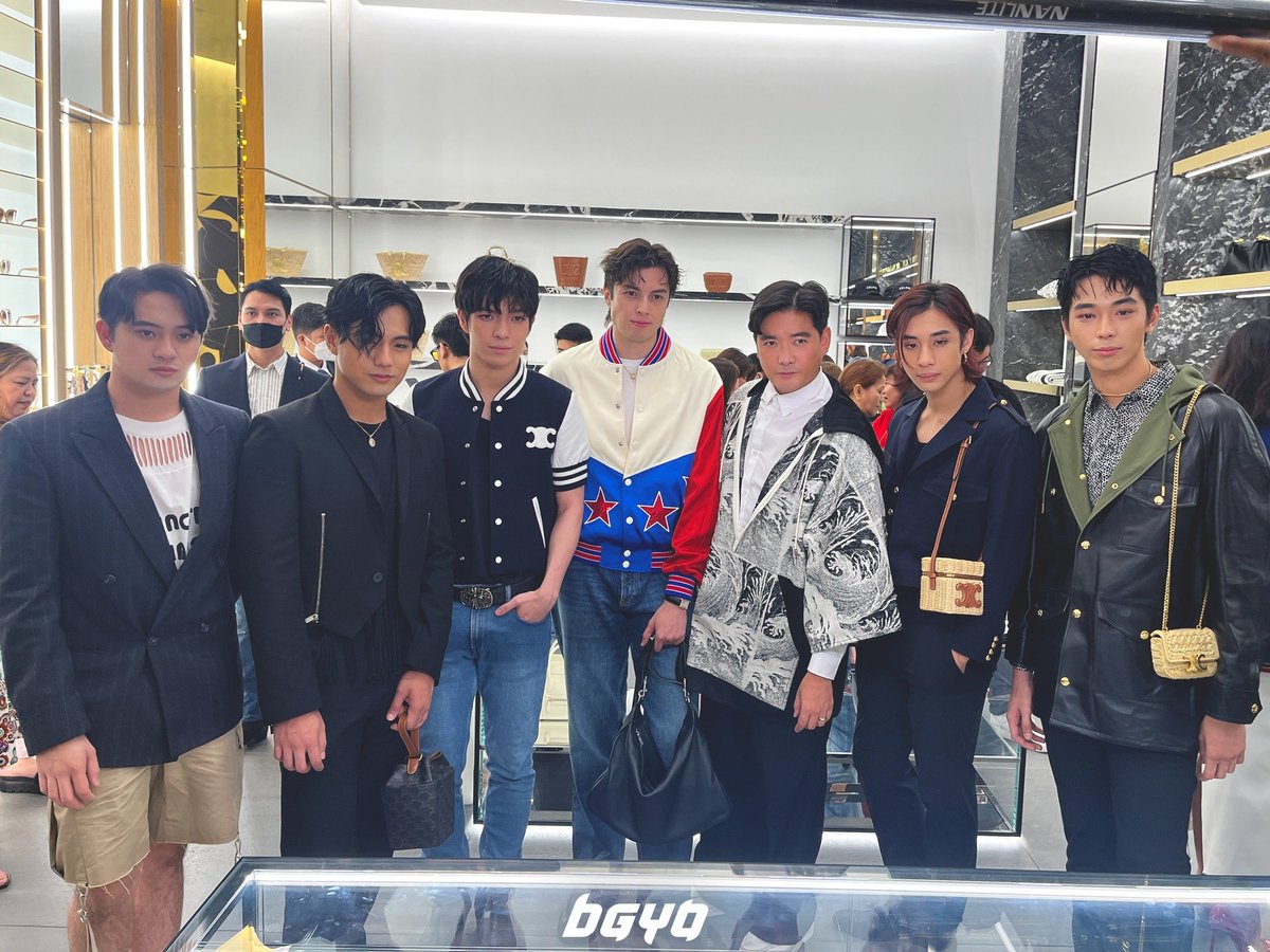 LOOK: #BGYO attends the store opening of luxury fashion brand CELINE at The Shoppes at Solaire in Parañaque City on Wednesday, July 12. The Filipino group, dubbed as the Aces of P-pop, posed for a photo with several celebrities such as Anne Curtis. (📸: <a href="/bgyo_ph/">BGYO_PH</a>)