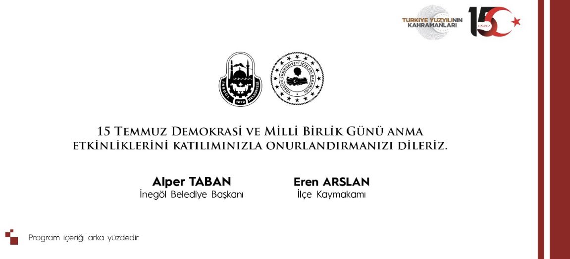__erenarslan's tweet photo. 📍Belediye Meydanı
🗓  15 Temmuz 2023 Cumartesi 

#15Temmuz ruhuyla yeniden meydanlarda buluşuyoruz…

#15Temmuz Demokrasi ve Milli Birlik Günü etkinliklerimize tüm vatandaşlarımız davetlidir… https://t.co/ttqe1Zw4JS