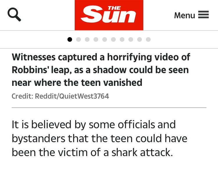 #cameronrobbins #witnesses #shark #sharkattack