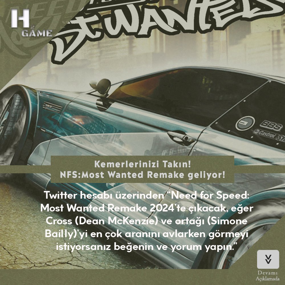 H2GameBros's tweet photo. Need For Speed Most Wanted 2024`te çıkabilir.

#needforspeed #needforspeedmostwanted #needforspeedmostwanted2005 #needforspeedmostwantedremake https://t.co/zEtDtjZEAL