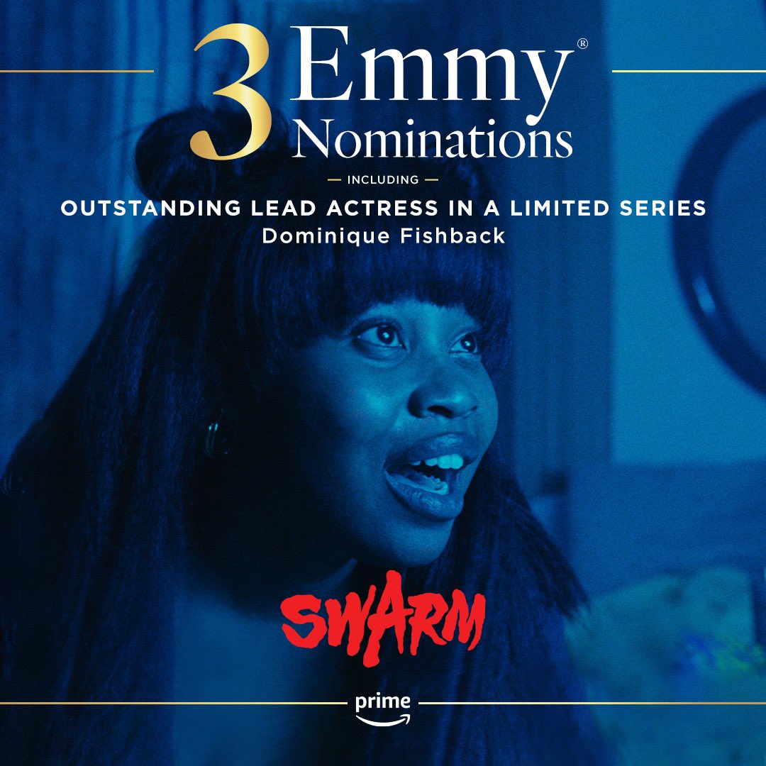 “Emmy Nominated Actress, Dominique Fishback” has a nice ring to it 💅

Congratulations to the Swarm team on 3 #EmmyNominations!