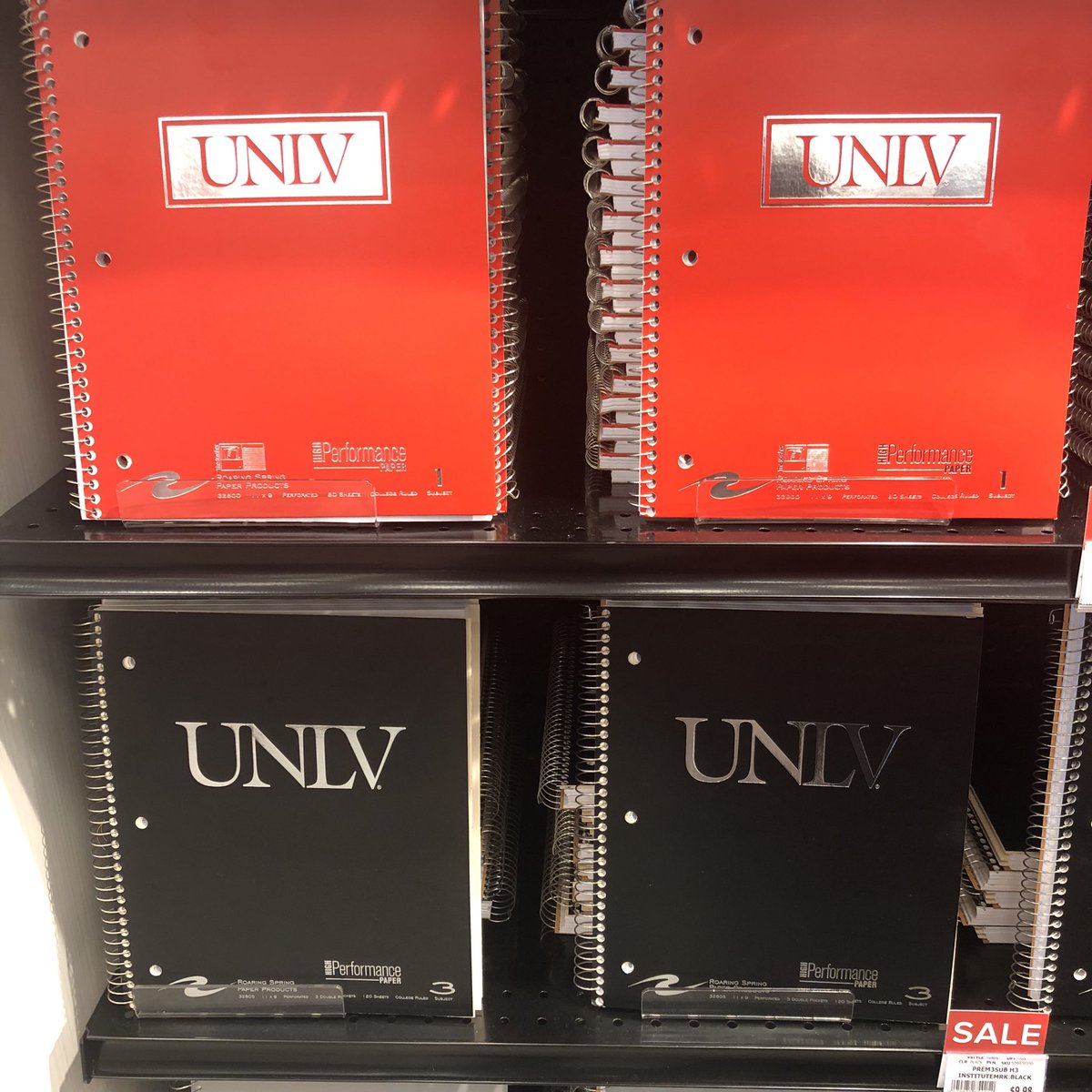 DOZENS OF SALE ITEMS included in our Buy More Save More event right now! Buy 3 items save 20%, buy 4 items and save 25%. Notebooks, binders and writing materials included now in the bookstore or online at ShopUNLV.com.