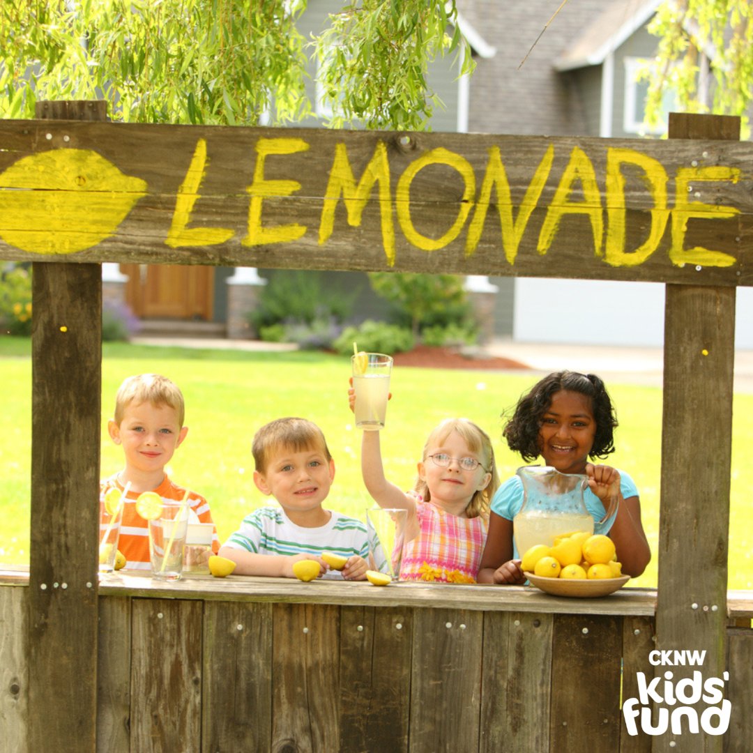 Now that the warm weather is here, it's a great time to plan a summer fundraiser for the CKNW Kids' Fund! Here are a few ideas: - Host a lemonade stand - Organize a car wash - Recycle with the @Return_It program - Ask your family to donate in lieu of birthday gifts