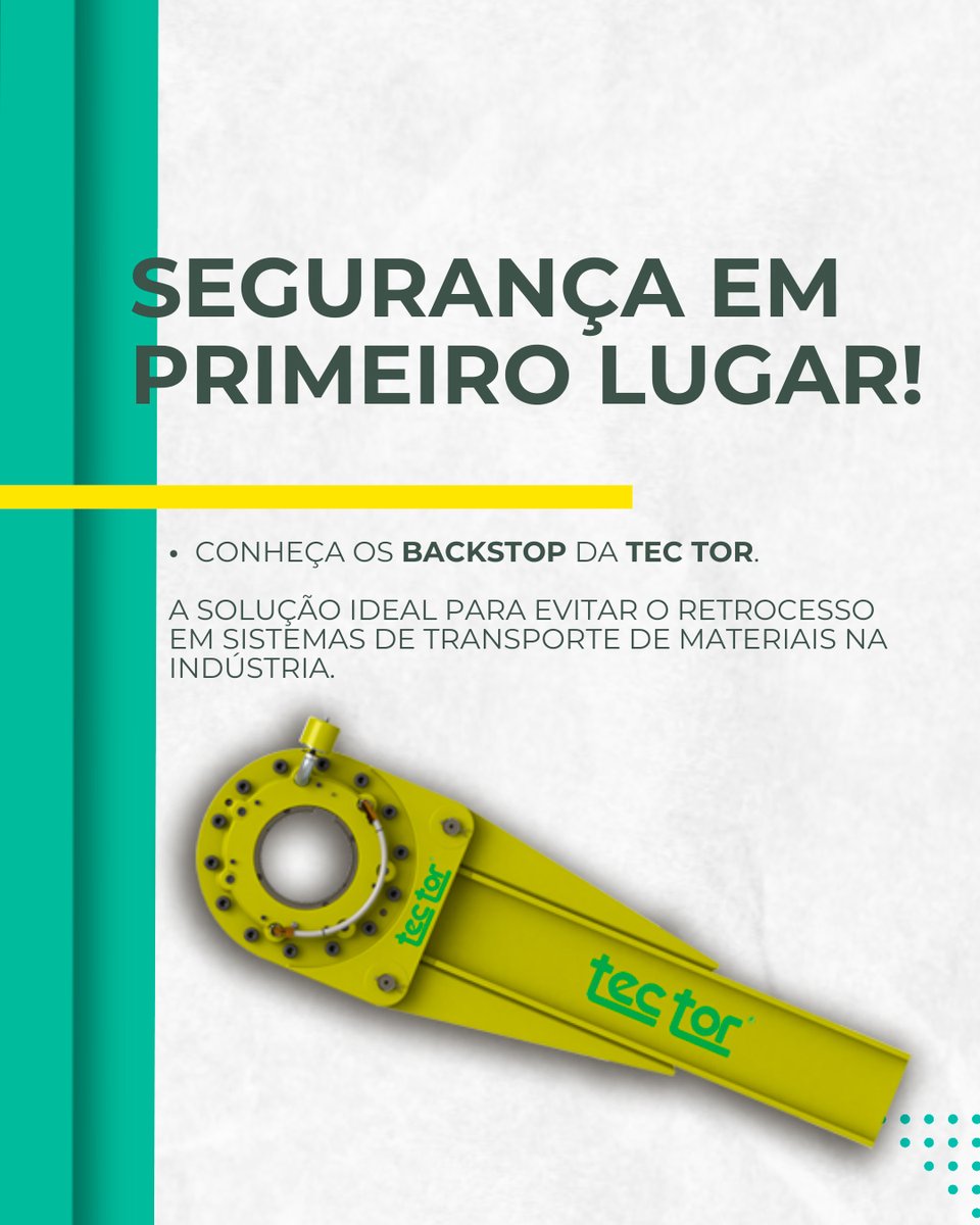 tectorbr's tweet image. Garantindo segurança e eficiência em sistemas de transporte! ⚙✨ Apresentamos os Backstops, equipamentos essenciais para a proteção contra retrocesso em sistemas de transporte de materiais.