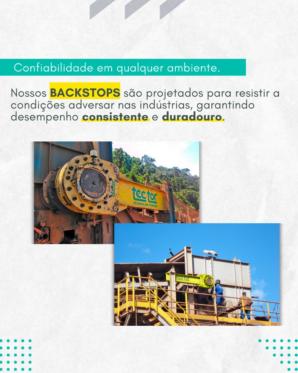 tectorbr's tweet image. Garantindo segurança e eficiência em sistemas de transporte! ⚙✨ Apresentamos os Backstops, equipamentos essenciais para a proteção contra retrocesso em sistemas de transporte de materiais.