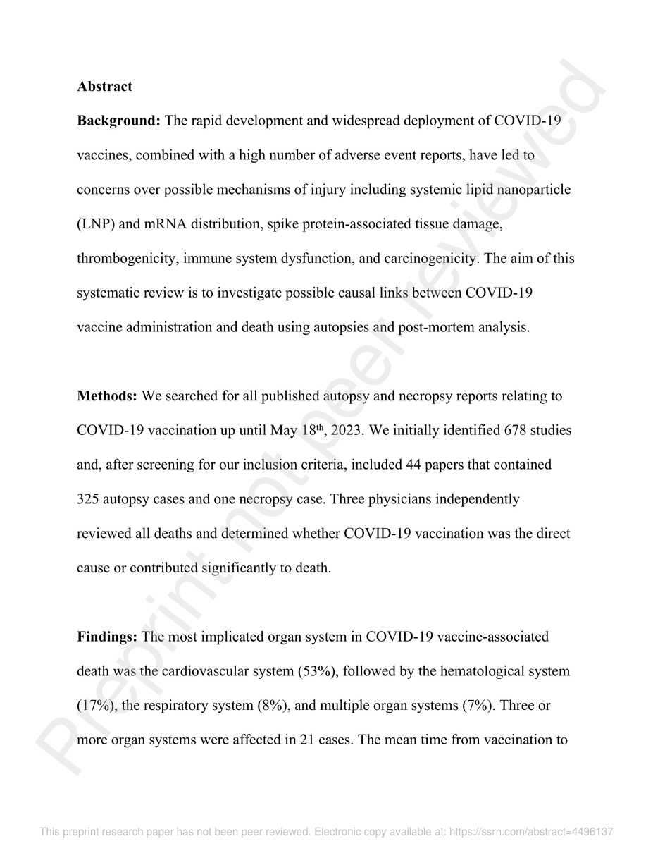 fratercrc's tweet photo. Lancet Study on Covid Vaccine Autopsies Finds 74% Were Caused by Vaccine – Study is Removed Within 24 Hours
https://t.co/fN92q56iuW
#PLANdemic #Pfizer #mRNA #GeneTherapy #SystematicGenocide #NurembergCode #Bioweapon #DiedSuddenly #Moderna #CrimesAgainstHumanity #Lancet https://t.co/gTalx9OirK