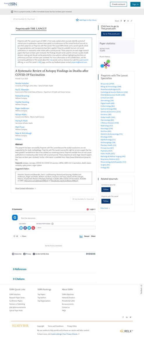 fratercrc's tweet photo. Lancet Study on Covid Vaccine Autopsies Finds 74% Were Caused by Vaccine – Study is Removed Within 24 Hours
https://t.co/fN92q56iuW
#PLANdemic #Pfizer #mRNA #GeneTherapy #SystematicGenocide #NurembergCode #Bioweapon #DiedSuddenly #Moderna #CrimesAgainstHumanity #Lancet https://t.co/gTalx9OirK