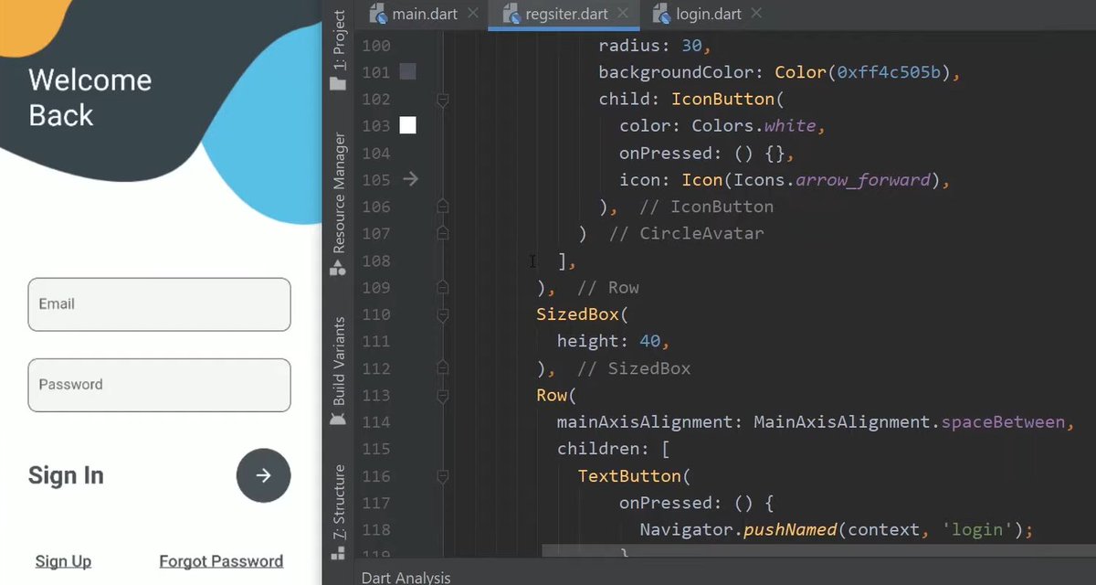 13Gtm's tweet photo. Day 42 : I looked more into creating the login page in flutter.
#60DaysOfLearning2023 
#LearningWithLeapfrog 
#LSPPD42 https://t.co/nMksoig4HY