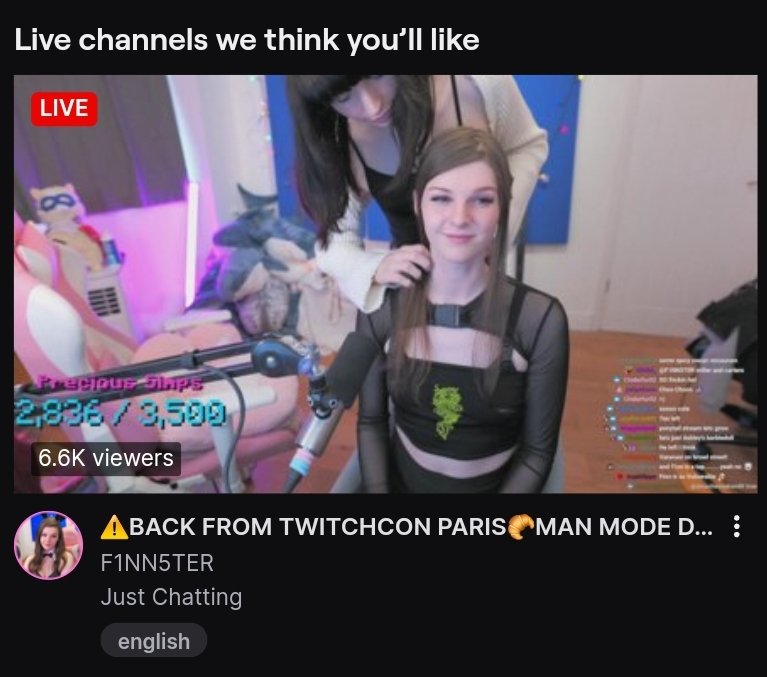 LightningLou77's tweet photo. Alright so I'm scrolling thru Twitch just seeing who is live. I have 2 questions.

1. Why has Finn been live since I checked at like half past 5.

2. Since fucking when can @F1NN5TER pull 6.6k viewers and maintain it as I've seen him at 6k+ multiple times this stream. https://t.co/pLIlnqDzm2