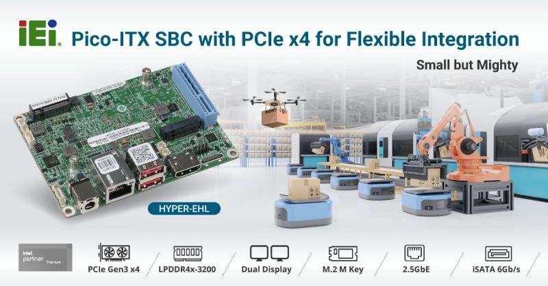 ieitechusa's tweet image. Introducing HYPER-EHL by IEI: a small yet powerful Pico-ITX SBC with PCIe x4 for flexible integration. Powered by Intel® Celeron® J6412/N6210 processor and Intel® UHD Graphics, it delivers impressive performance. #iei #EmbeddedBoard #PicoITX 

Learn more👉bit.ly/44KwOlv