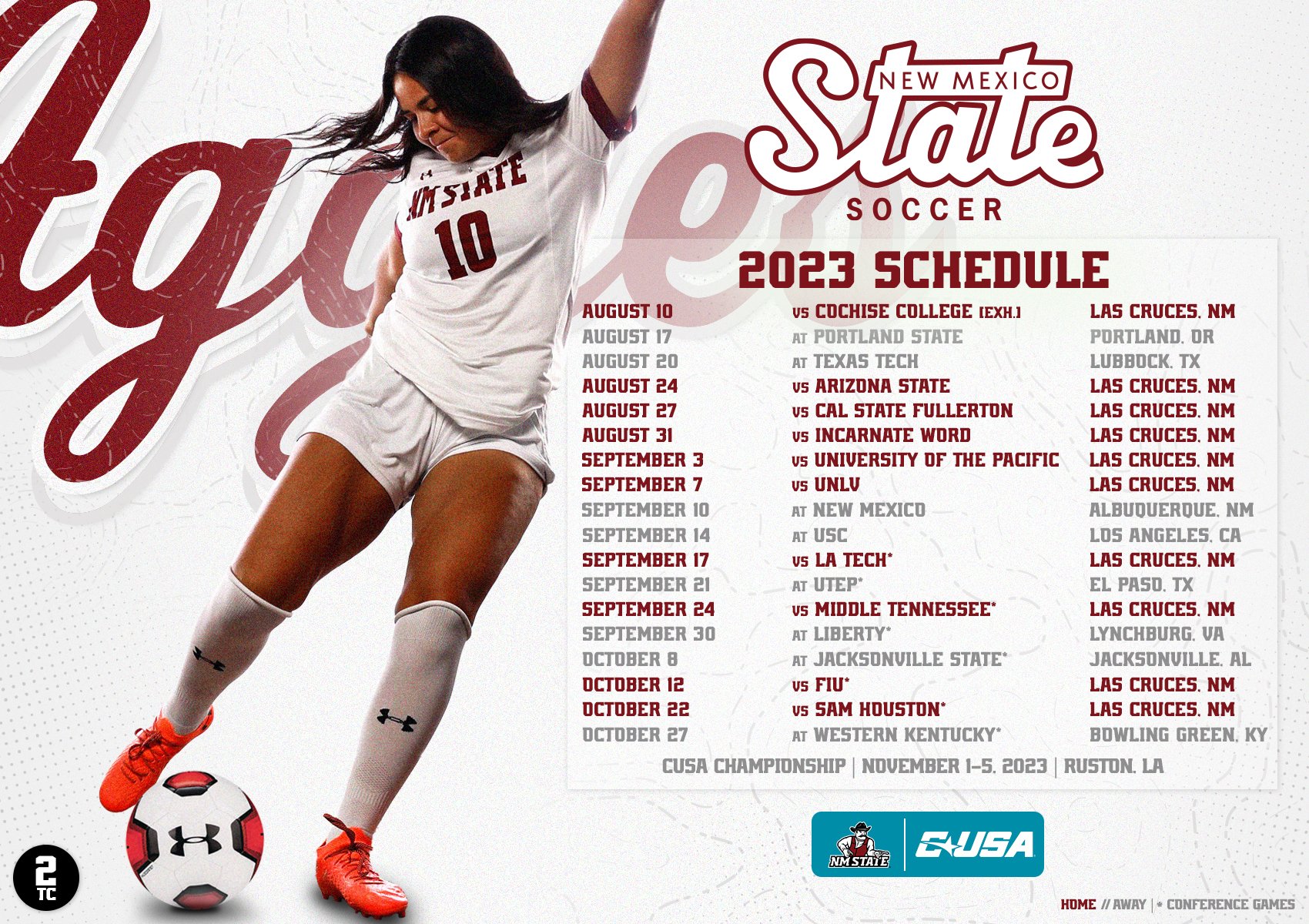 NM State Soccer on Twitter "𝗢𝘂𝗿 𝟮𝟬𝟮𝟯 𝗦𝗰𝗵𝗲𝗱𝘂𝗹𝗲 𝗶𝘀 𝗳𝗶𝗻𝗮𝗹𝗹𝘆 𝗵𝗲𝗿𝗲!! 📰