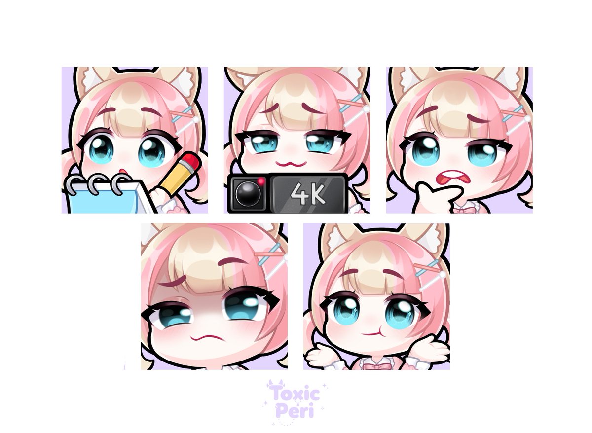 ToxicPeri's tweet photo. Custom emotes for the amazing @/Rissa2D 🌸 https://t.co/k5QqHJZdNm