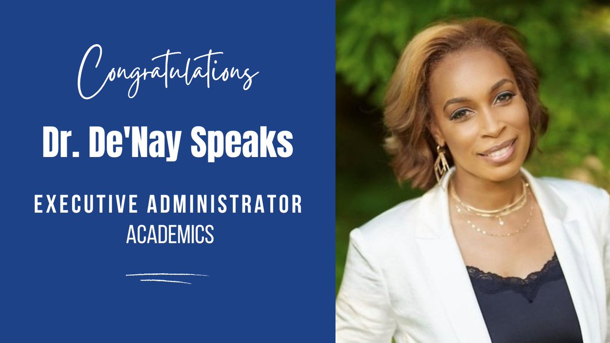 🎉 CONGRATULATIONS! Dr. De'Nay Speaks named 🆕 executive administrator of Academics! STORY ➡️ bit.ly/44kBTRr #WeAreJCPS