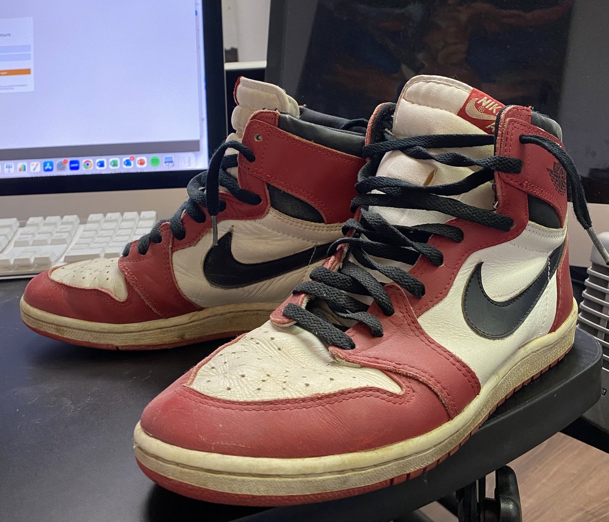 RegsCoffeeHouse's tweet photo. You kids have your new Jordan’s and I respect that. But I’ve got my OG pair (1st Generation) and I’m fine with that. #jordans #nike #sneakers #sneakerheads #igsneakercommunity #airjordans #ogsneakers https://t.co/SYv4dOg5kZ