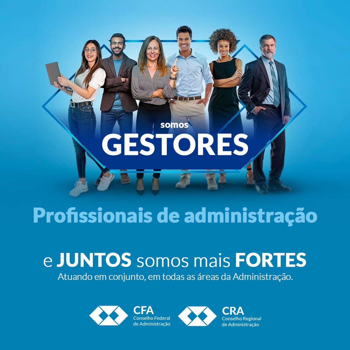 cfaadm's tweet photo. Administradores, gestores, tecnólogos nas áreas da Administração, mestres, doutores e técnicos. Somos profissionais de todos os níveis de diversas áreas e juntos somos mais fortes.
Sistema CFA/CRAs, atuando em prol dos profissionais de administração. https://t.co/annWwuWL5s