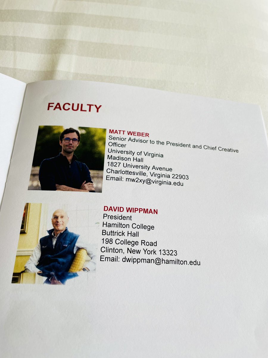 MattWeber_'s tweet photo. Always a thrilling experience to teach at @hgse. Great cohort of new college presidents, with thanks to my pal Prof. Judy McLaughlin for her leadership of this special institute — and giving me an excuse each summer to reunite with this beautiful Appian Way community. https://t.co/YZfu50nPLw