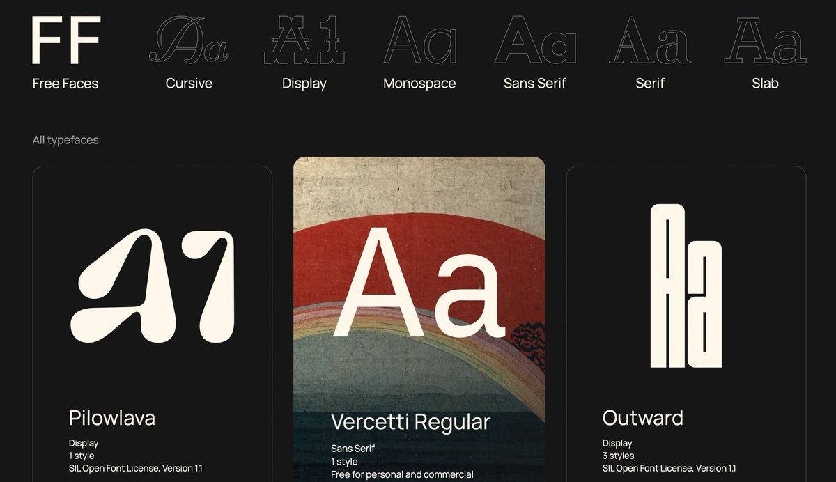 🎨 Hey designers! 

Check out Free Faces Gallery, an awesome resource shared by  @simonstretch It's packed with diverse and high-quality free typefaces to up your product design game. 🚀🎉 #Designers #ProductDesign #FreeTypefaces #FreeFacesGallery

freefaces.gallery