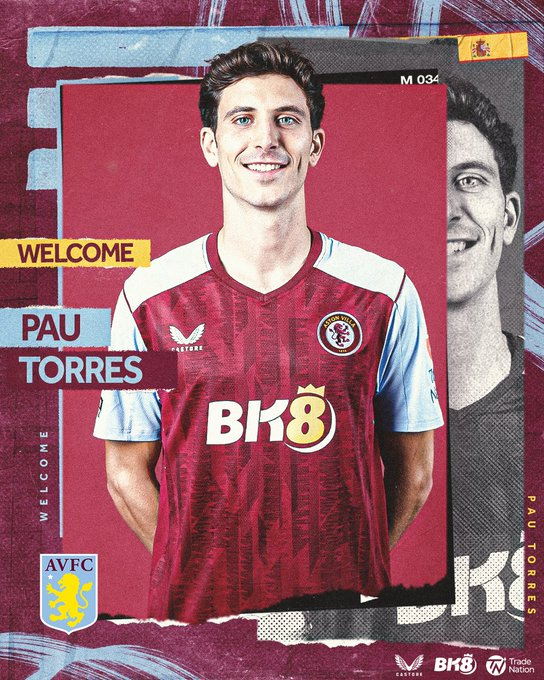 Pau Torres 🇪🇸
26 anos
Defesa Central
Villarreal 🇪🇸 -> Aston Villa 🏴󠁧󠁢󠁥󠁮󠁧󠁿
33.000.000 €

#PauTorres #Villarreal #AstonVilla #LaLiga #PremierLeague
