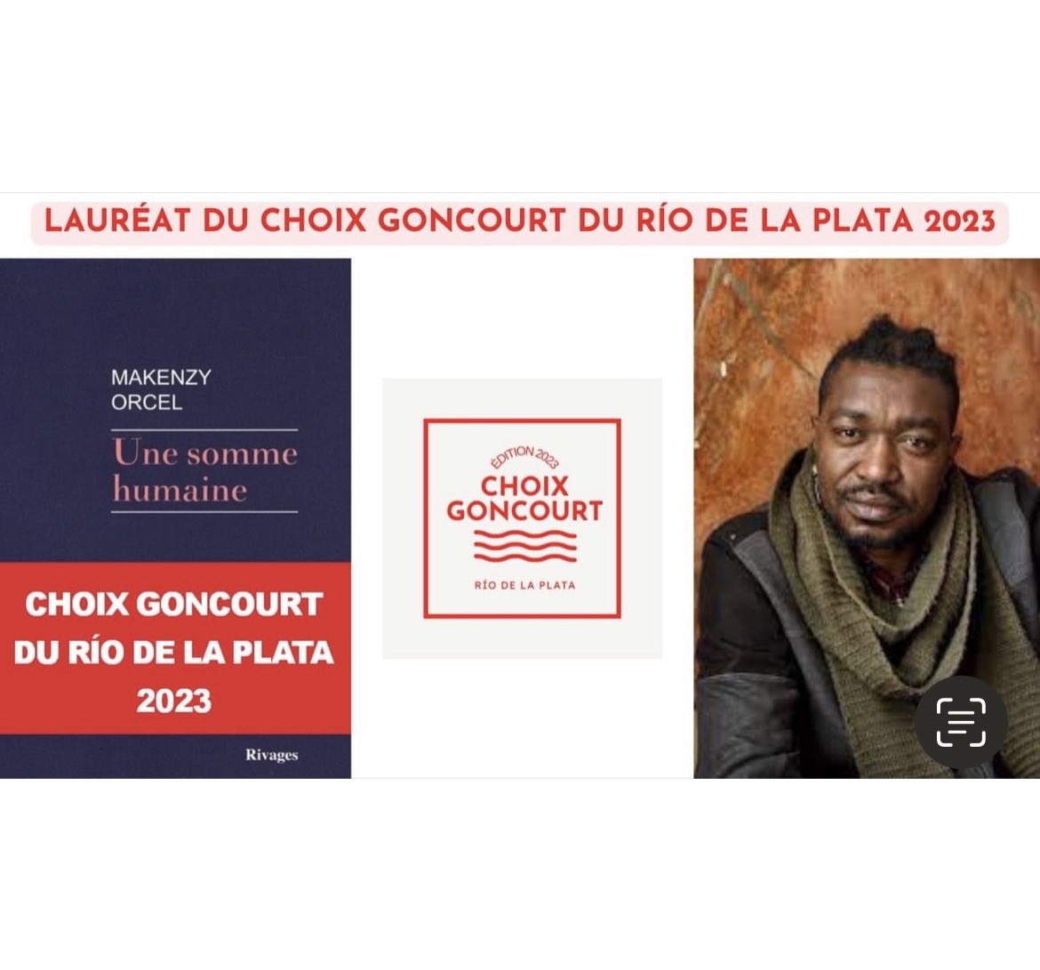 Makenzy Orcel remporte le 1er Choix Goncourt du Rio de la Plata piloté par ⁦<a href="/FranceenUruguay/">La France en Uruguay🇫🇷</a>⁩ et ⁦<a href="/IFArgentine/">Institut français AR</a>⁩ et né du succès du Choix Goncourt de l’Uruguay. 👏au lauréat, aux étudiants jurés des 2 pays, aux organisateurs. #sommehumaine ⁦@EditionsRivages⁩ ⁦