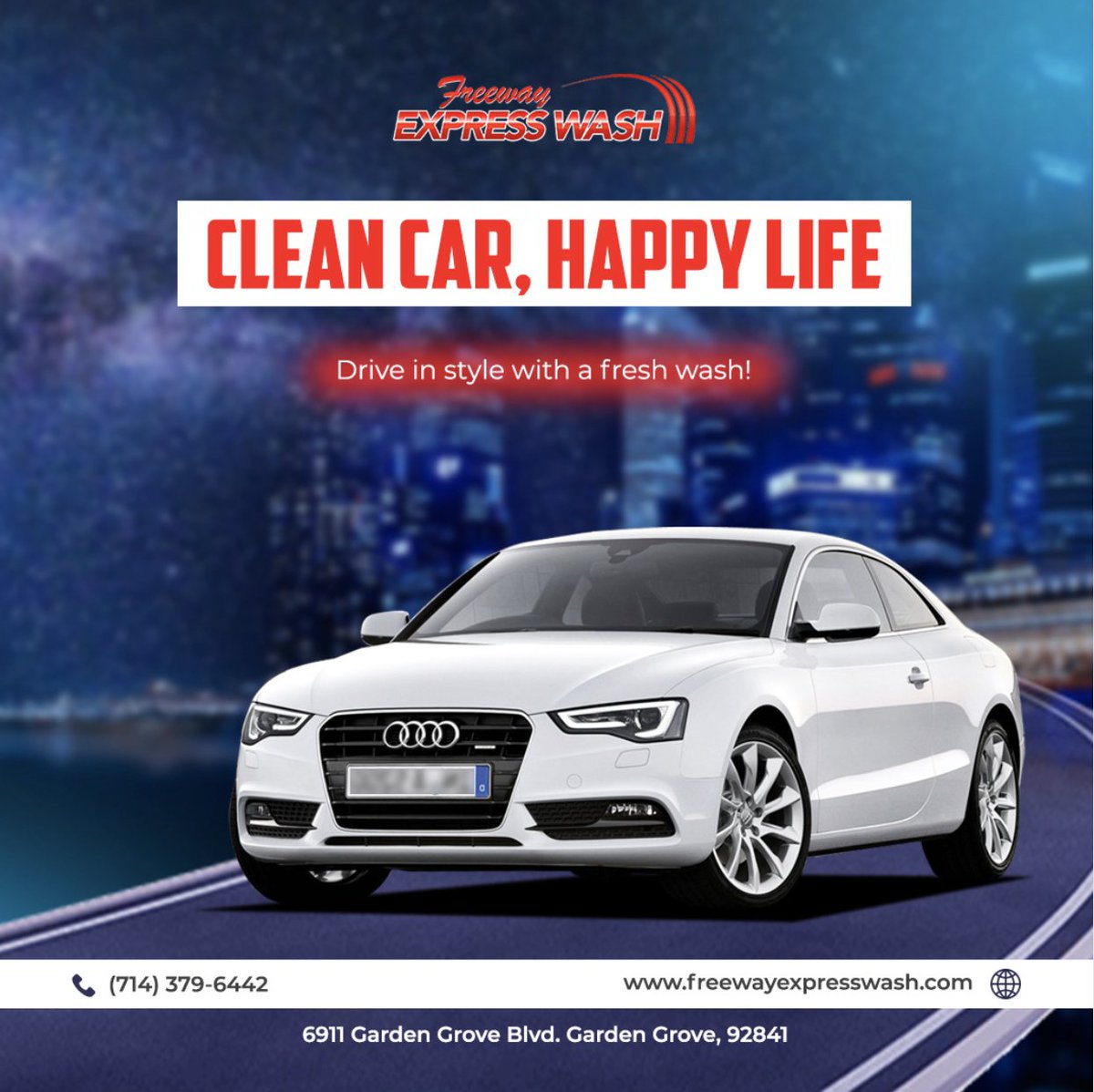 Freeway_Wash's tweet photo. Get a #carwash today and experience the Freeway Express difference!!
🤩FREE Self Vacuums
📍6911 Garden Grove Blvd
💻💻💻💻https://t.co/X4vI79rxYn
☎️714-379-6442
#freewayexpress #carwash #expresscarwash https://t.co/2AeReGHoQv