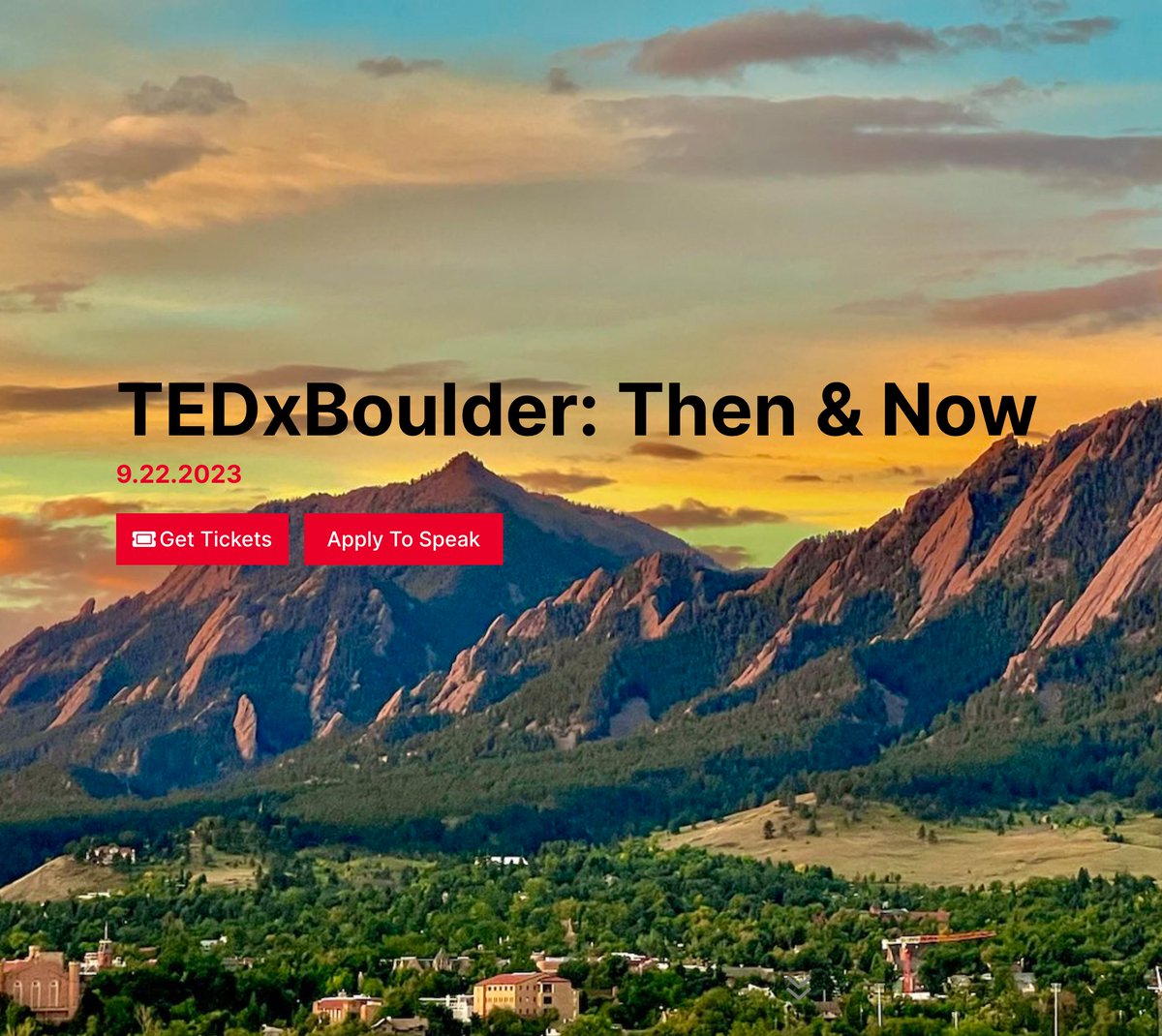 11 years ago I began coaching speakers for <a href="/TEDxBoulder/">TEDxBoulder</a>. We've been on hiatus since COVID, but WE'RE BAAAACK! 🔴The event will be held at Chautauqua on 9/22. Apply to speak or get tix at tedxboulder.com. #TEDx #TEDxBoulder #publicspeaking #bouldercolorado