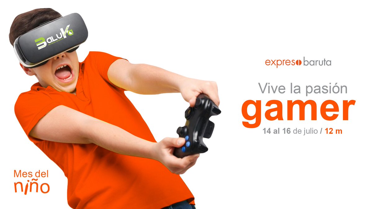 ¡Vive la pasión gamer con nosotros! Del 14 al 16 de julio, en nuestro #expresoBaruta podrás disfrutar de la zona gamer que tendremos para ti 🎮🕹

¡No te lo pierdas! 

Centros Expreso #UnlugarParaTi🧡 

#niños #diadelniño #game #gamer