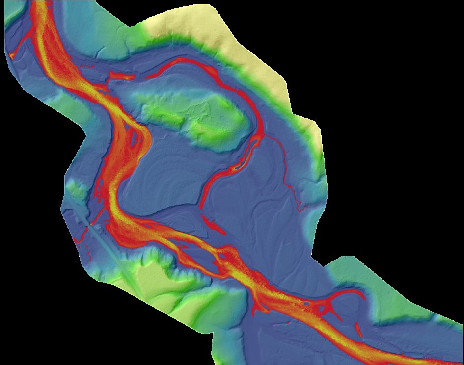 NV5Geospatial's tweet image. Data Dive: This image shows the Yellowstone River near the confluence of Elk Antler Creek in Wyoming. The image was made using the topobathymetric lidar-derived bare earth model and colored by elevation and water depth.
#Yellowstone #Wyoming #Lidar #GIS #Geospatial