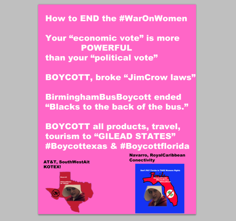 NO #FloridaTourism NO #FlorideVacation 
NOPE to any #vacation #tourism in #Florida till their #WarOnWomen ends and #WomensRights are restored.
Weren't planning a trip there?
Another way to 'Grab em by the PURSEy'
add #FloridaOrangeJuice to yr #BoycottFlorida list.