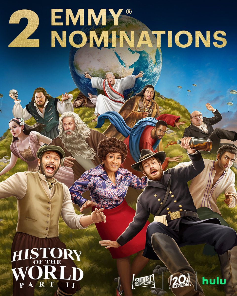 #HistoryOfTheWorldPart2 is nominated for 2 Emmy Awards! #Emmys #EmmyAwards2023 Outstanding Character Voice-Over Performance - Mel Brooks Outstanding Picture Editing For Variety Programming