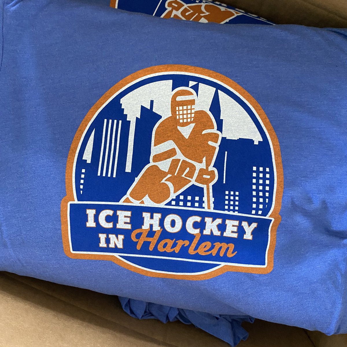 Fresh box of threads heading over to @HockeyInHarlem!