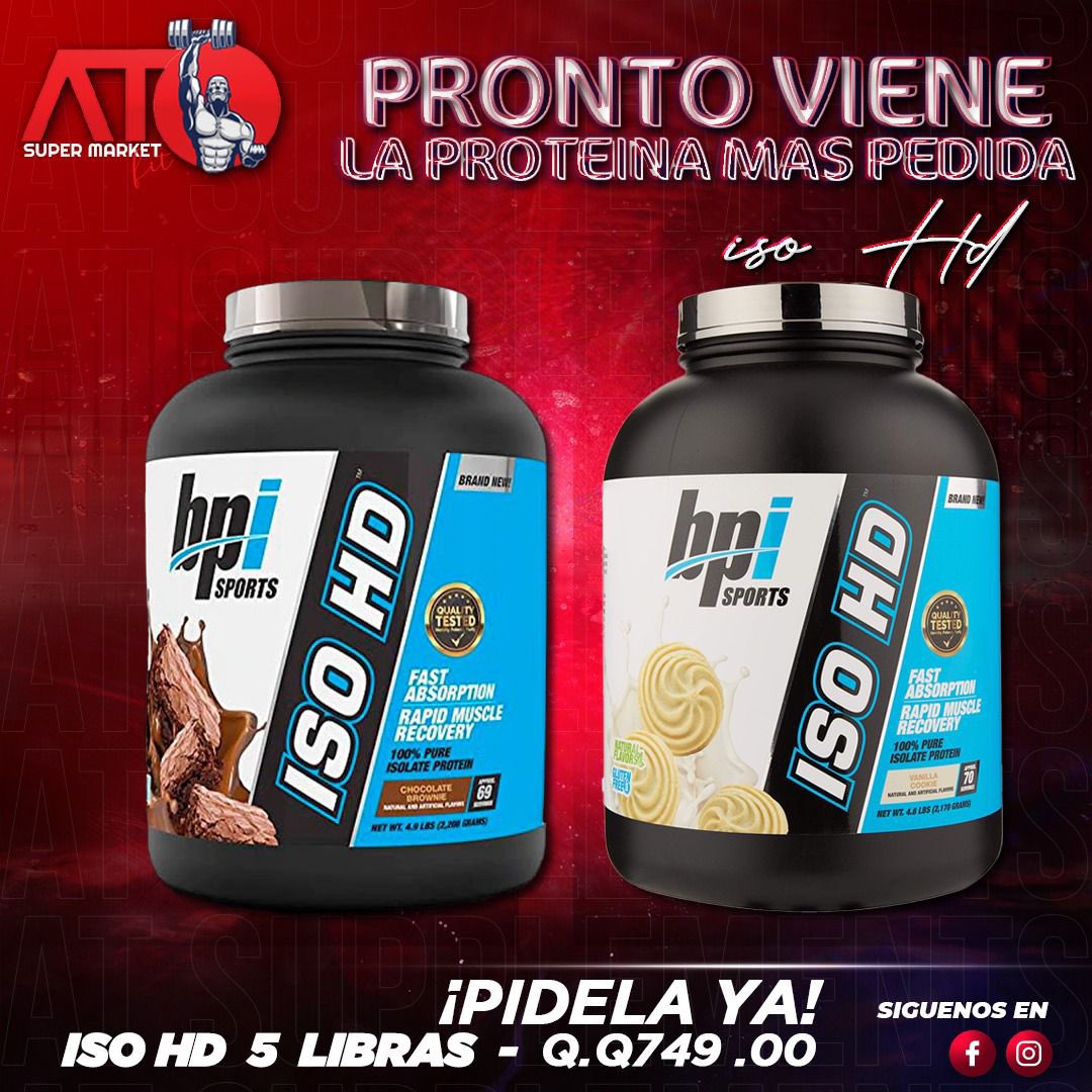 ATsupplements's tweet image. Ha regresado 🤯
ISO HD 5lbs pronto viene. 
Es la proteína mas vendida, alta pureza y calidad. 

Ya tenemos disponible la preventa, pídela en preventa y obtén un GRAN DESCUENTO

#ISOHD #ATSUPPLEMENTS #proteina #masamuscular #fitness #Gym