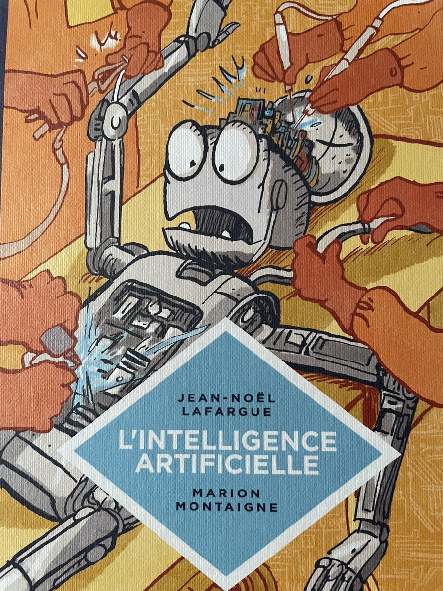 Dans les biblio sur l’#IA on oublie souvent cette excellente BD de Jean-Noël Lafargue et de la non moins excellente Marion Montaigne <a href="/Prof_Moustache/">Professeur Moustache</a> 😁