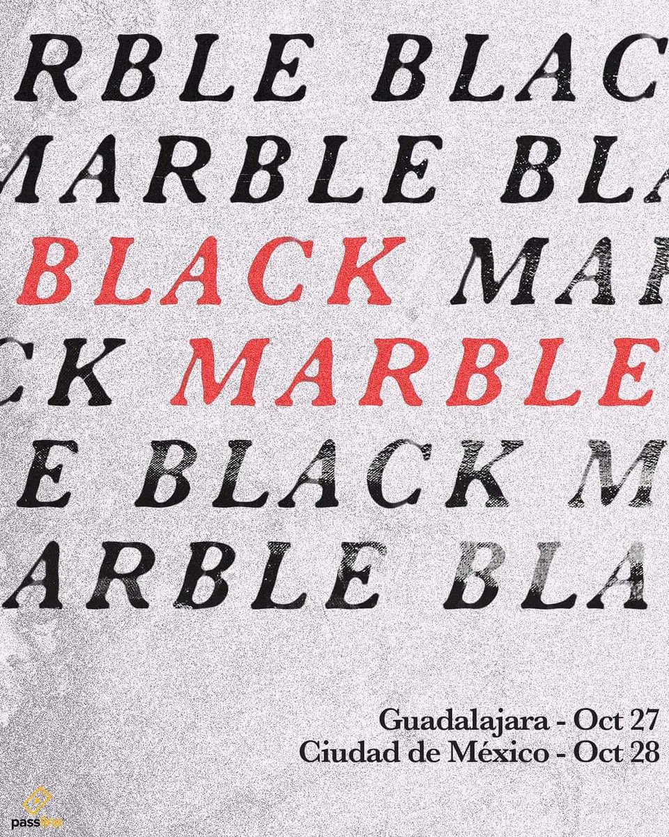 ¡Sorpresa! Black Marble estará en la CDMX y GDL en Octubre.