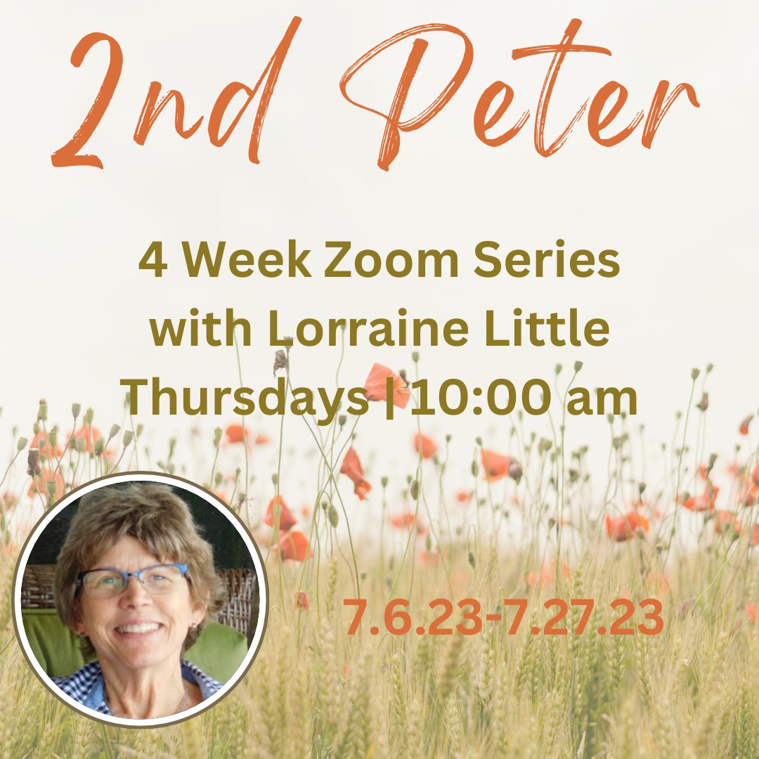 TLCFortWorth's tweet photo. Join Lorraine for her 4-week series on 2nd Peter via Zoom.
The class will be on Thursdays
from 10-11 am via Zoom
Next Class: July 13th

Check your "2nd Peter Zoom Series" email for the Zoom link and details! See you then!

#TLCFW #2ndPeter https://t.co/WGAq6zGU5w
