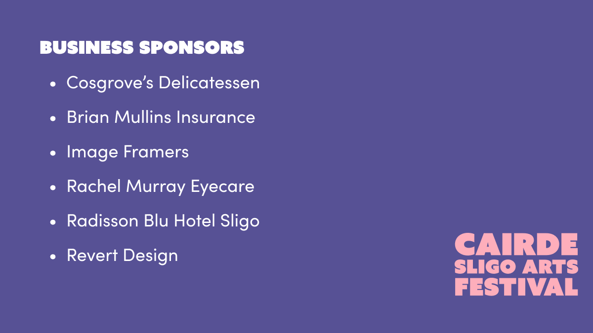 cairdefestival's tweet photo. (2/3) We are so grateful for the generous support of our funders, partners, sponsors and patrons who helped make the festival possible! We couldn’t have done it without you <3
@artscouncil_ie @sligococo @sligohub10 @Failte_Ireland @creativeirl @culture_ireland @SligoBID
#csaf23 https://t.co/N82WYd7Zq8
