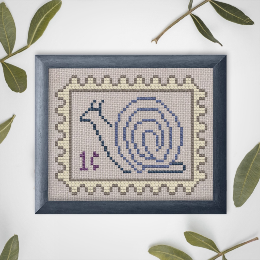 WildVioletCS's tweet image. ✨🐌 New Cross Stitch Alert!

A stamp featuring our slow but charming friend. The details of its shell &amp;amp; the delightful tones bring this treasure to life, reminding us to appreciate the beauty in the smallest of wonders.

Snail Postage Stamp Pattern 👉 wildviolet.co/patterns/snail…
