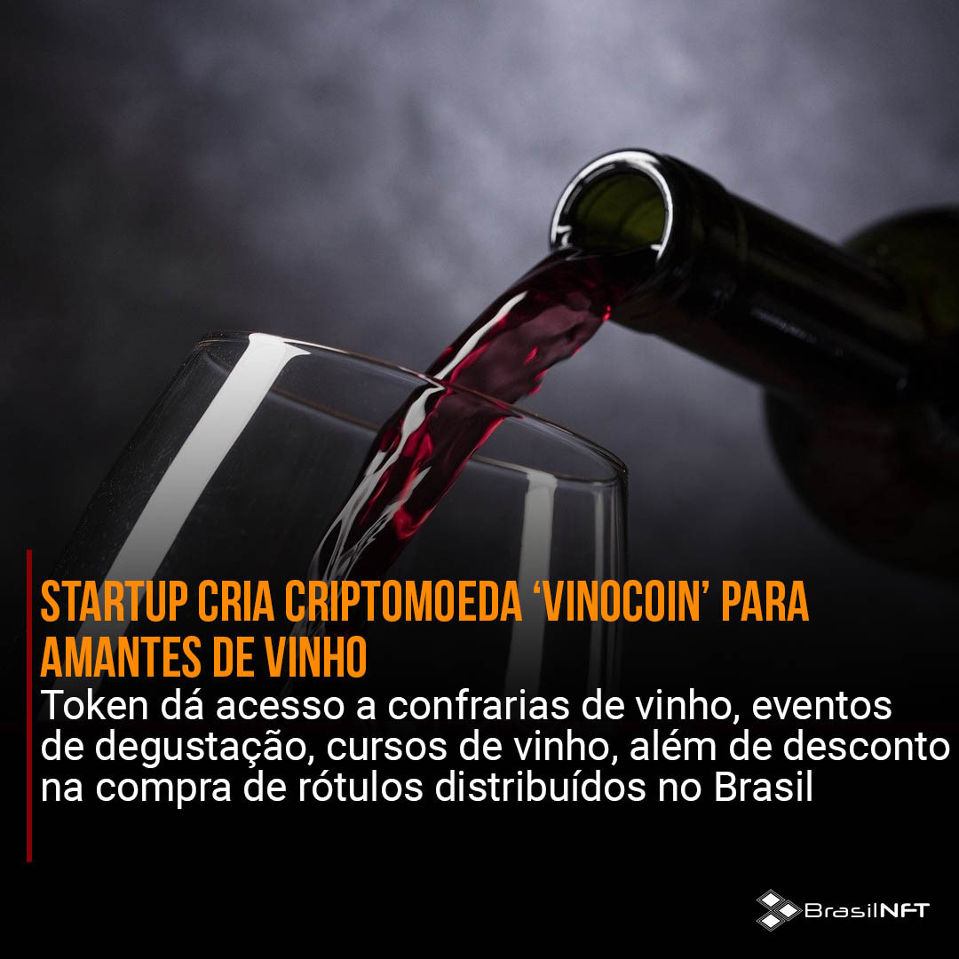 Startup cria criptomoeda ‘vinocoin’ para amantes de vinho. Leia a matéria completa em nosso site. brasilnft.art.br #brasilnft #blockchain #nft #metaverso #web3.0 #vinho
