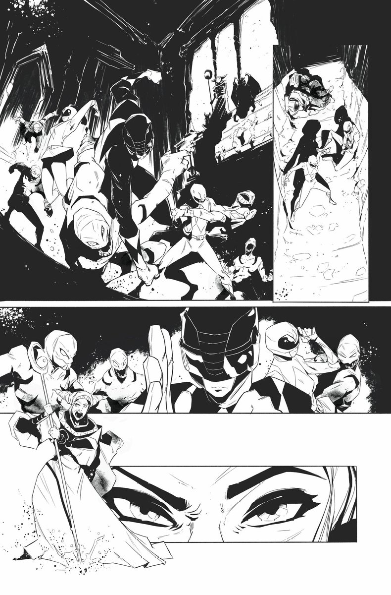 O_Roig's tweet photo. One of the test pages I did for @boomstudios a while ago. It was fun getting to draw some punchy Power Rangers. https://t.co/Ahxhowpa1B