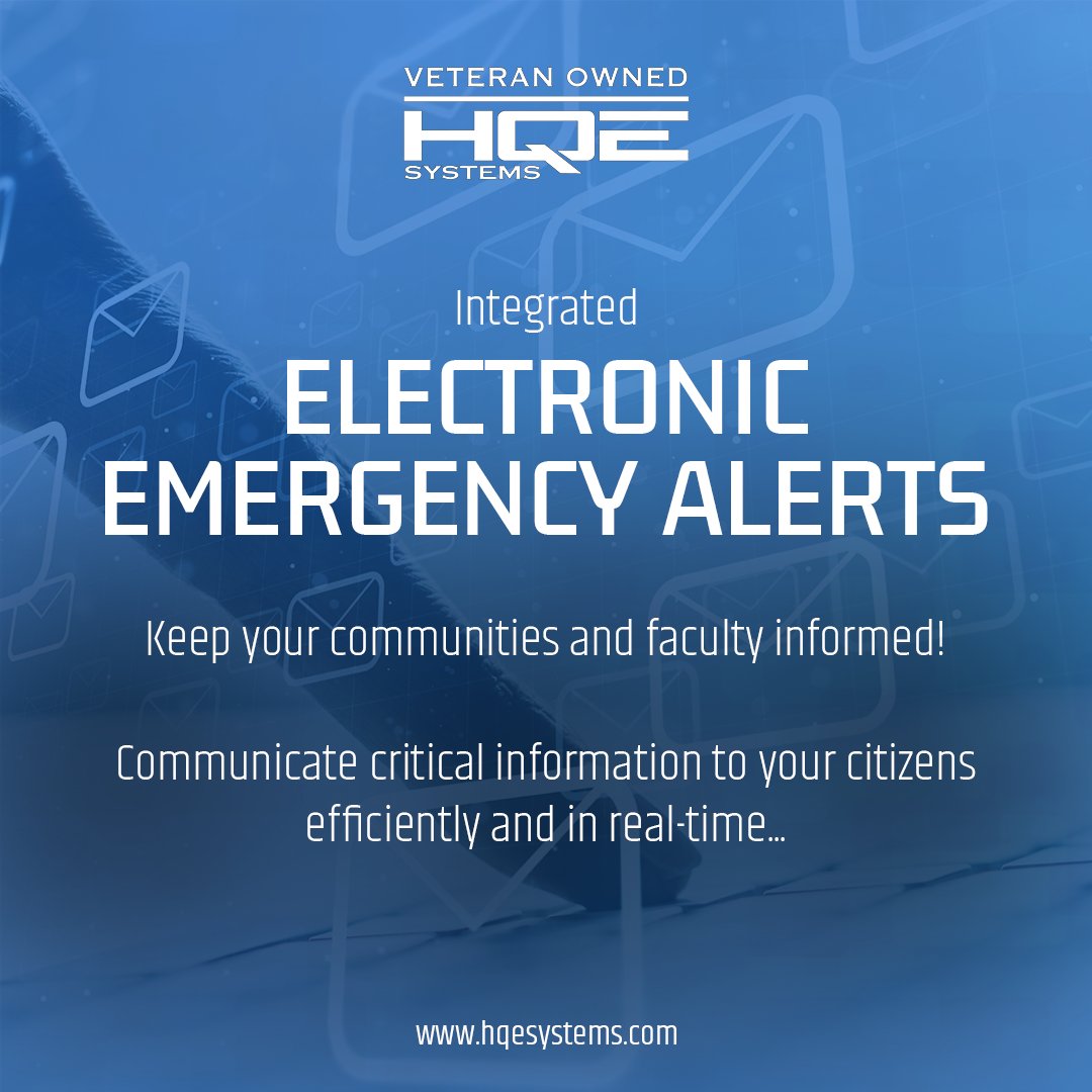 HQESystems's tweet photo. At times of emergency, it's vital for emergency mgrs to communicate critical through all channels. Contact our engineers to learn how our life safety &amp; security solutions help you communicate emergencies whether outdoor, indoor or electronically. https://t.co/ZEwnS492yM https://t.co/qjGEVbFxgF