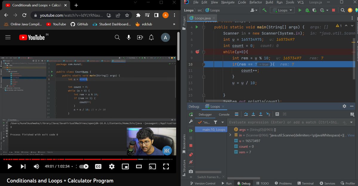 Anvesha1904's tweet image. ๐๐ป Update on my coding progress: Just finished learning about loops from @KunalKushwaha's DSA playlist! Working on assignment problems was a blast - loved the challenge and the sense of accomplishment when they worked! Can't wait to learn more #CodingProgress #CodingJourney