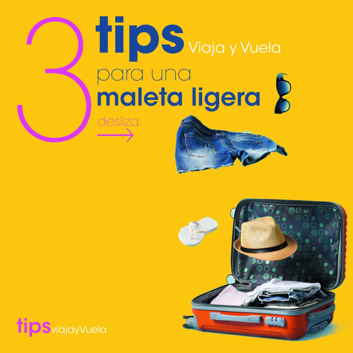 ViajayVuela_MX's tweet photo. 🙌Se acercan las #vacaciones, por ello te dejamos 3 tips para #viajar ligero.👍 

#turismo #felizmiercoles #viajeros https://t.co/Z0Ne9RGKUw