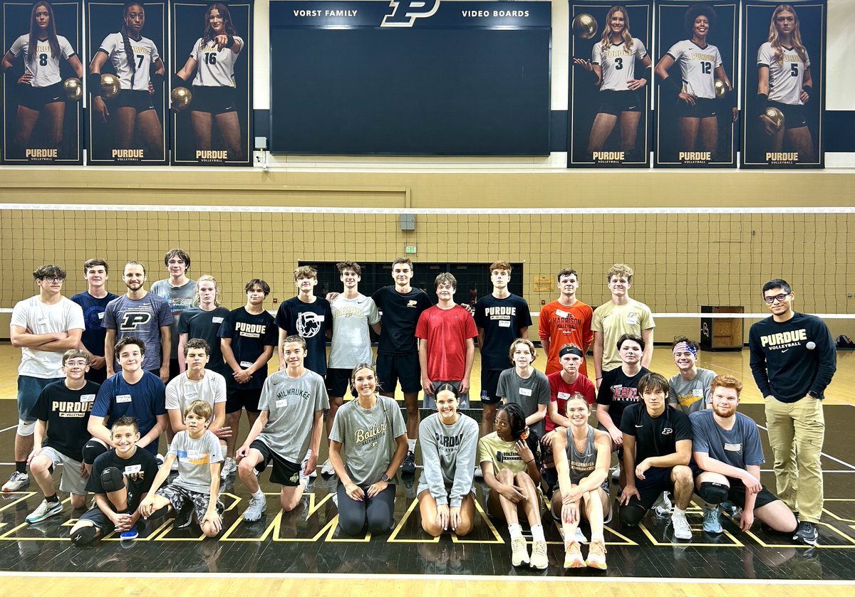 We just finished our second Boy’s Camp with an awesome group of young men. Our ⁦@PurdueVB⁩ program will always support volleyball - men and women. Thanks to this group and our staff for a great afternoon.