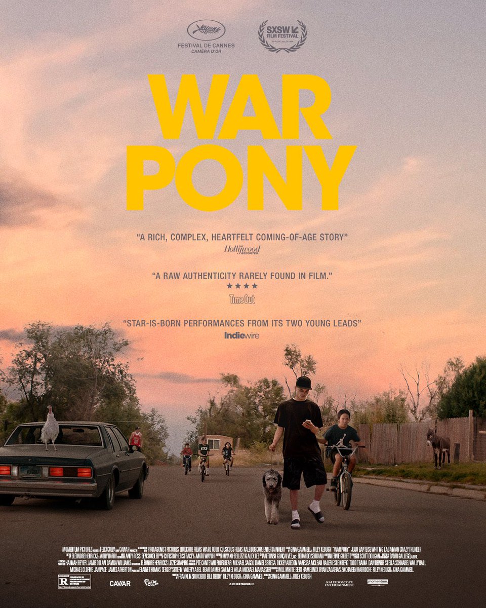 Directed by Gina Gammell and Riley Keough, #WARPONY brings a rare &amp; raw authenticity to the big screen. 

In Theaters and On Demand July 28.
