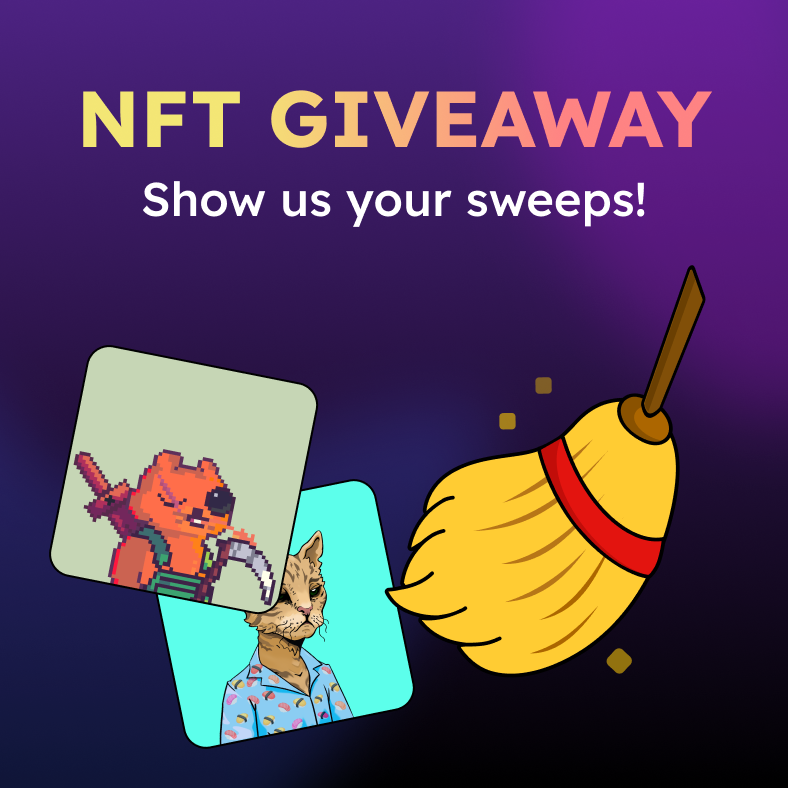 jpgstoreNFT's tweet photo. Time for a Sweeping Giveaway! 🧹

To celebrate the launch of sweeping, we'll be giving away 3 @AlleyKatzCNFT  and 1 @GGMC_nft! 🤝

TO ENTER:

✅ Comment a screenshot of YOUR NFT sweep
✅ Like + Retweet
✅ Unlimited entries, one entry per sweep https://t.co/QvMj5NQ2Rx