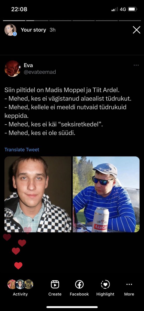 Helendus's tweet photo. Inspireerituna @evateemad jagasin igaks juhuks instagramis, et tegu ei ole vägistajatega. Ma ei tahaks, et süütute meeste maine kannataks, nii, et soovitan igal platvormil nende kaitseks sõna võtta! https://t.co/TSjLlYgrdO